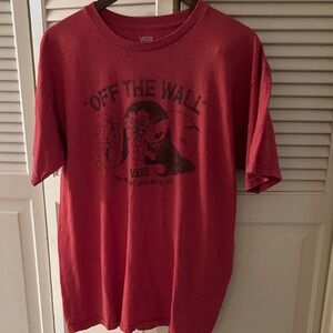 Vans Red 'Off The Wall' Graphic Tee